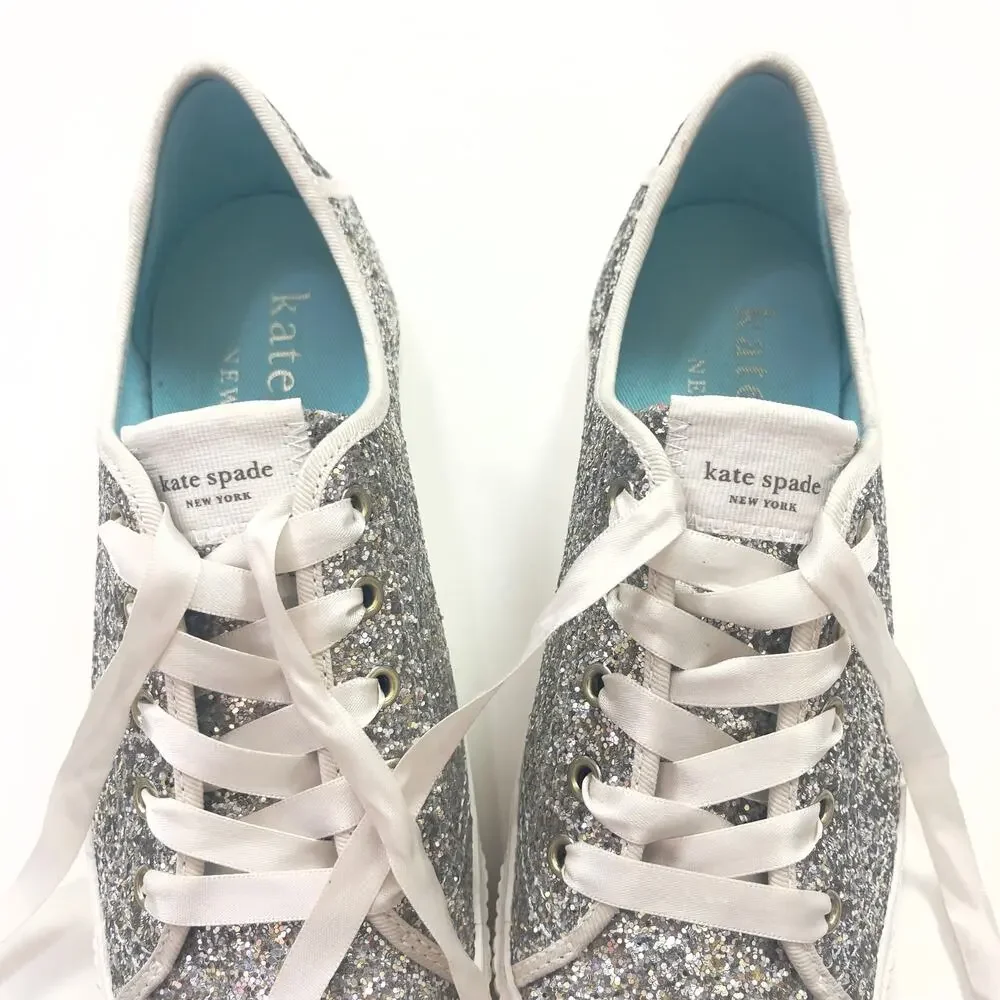 Kate Spade Trista Sneakers in Silver Glitter